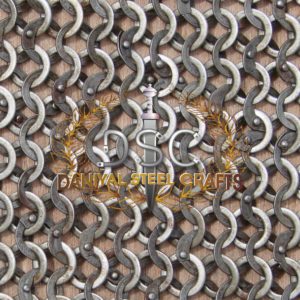 Flat Wire Dome Riveted Chainmail With Washer