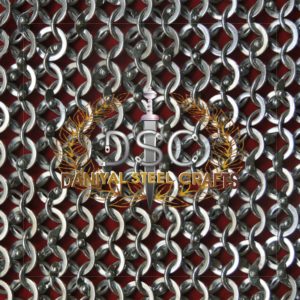 Round Wire Dome Riveted Chainmail With Solid Rings
